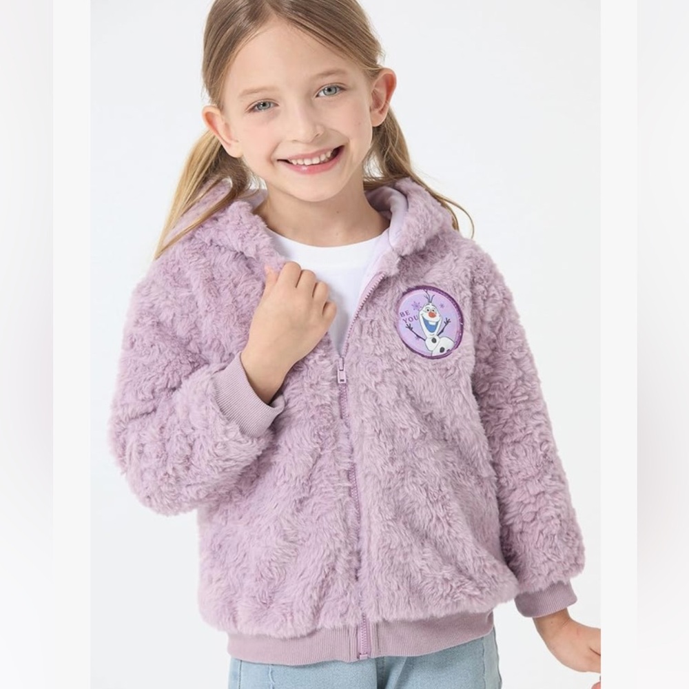 NWT Disney Purple Fleece Hoodie with Character Design